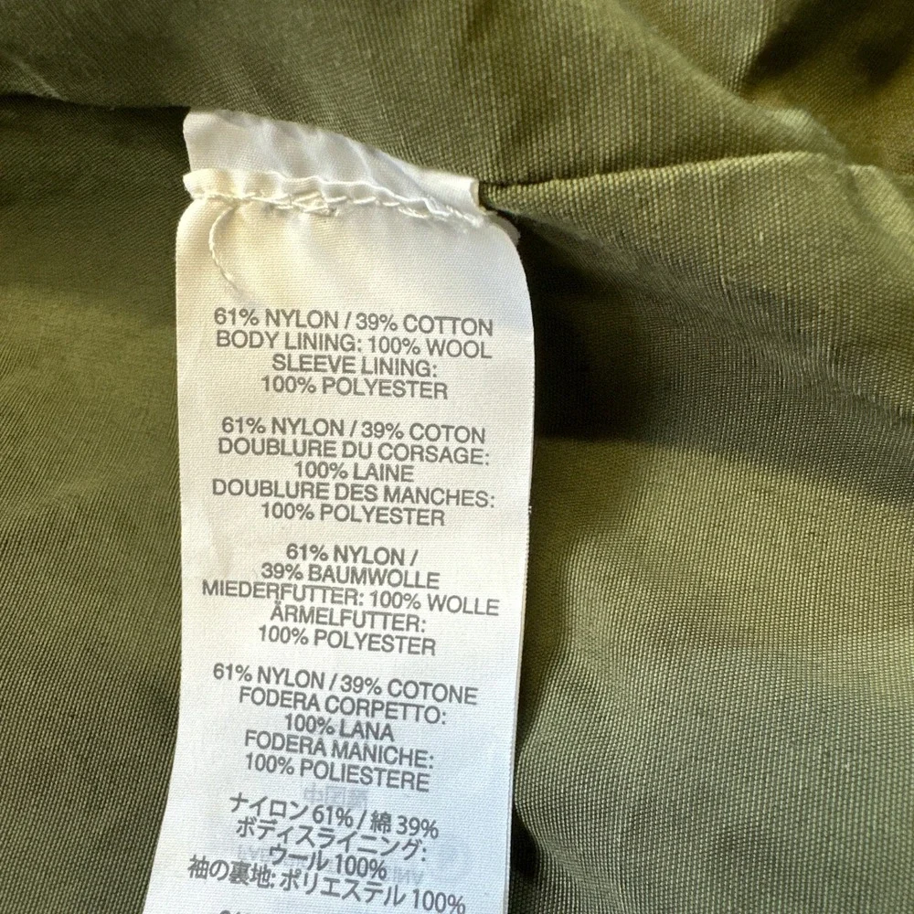 J. Crew Hooded Parka Mens XL Green‎ Field Jacket Wool Lined Utility Outfitter